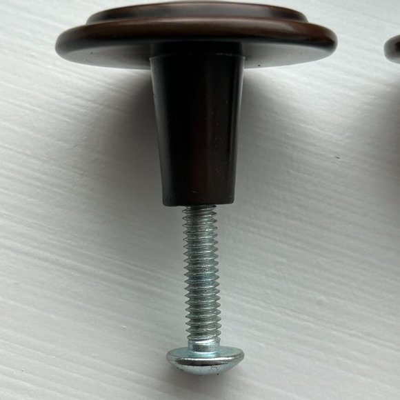 Door Cabinet Drawer Knobs Bronze Brown Metal Plastic 1 1/4" - Picture 6 of 8